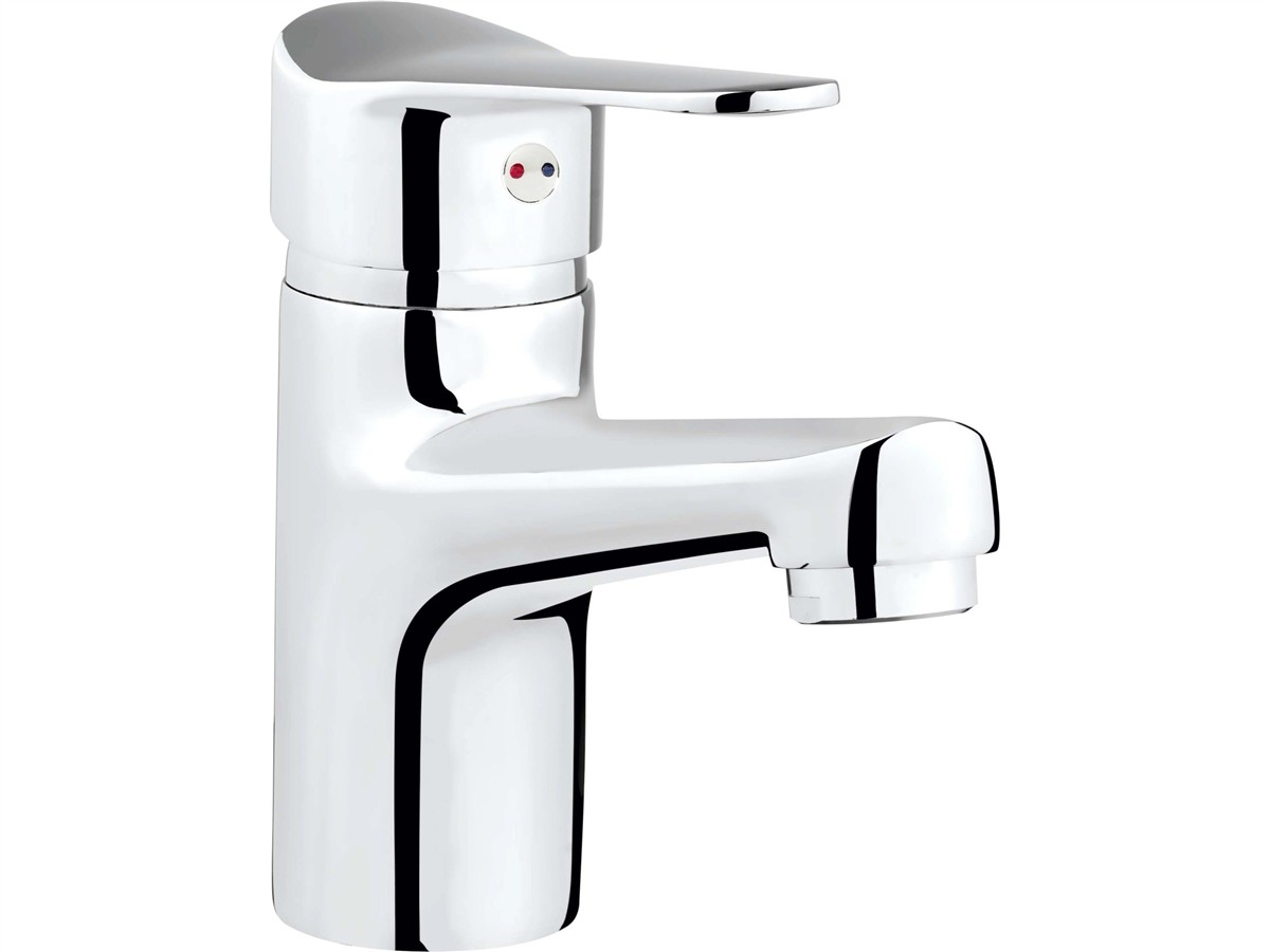 Waschbeckenarmatur, Wasserhahn, Chrom, Einhebelarmatur, Chromoberfläche