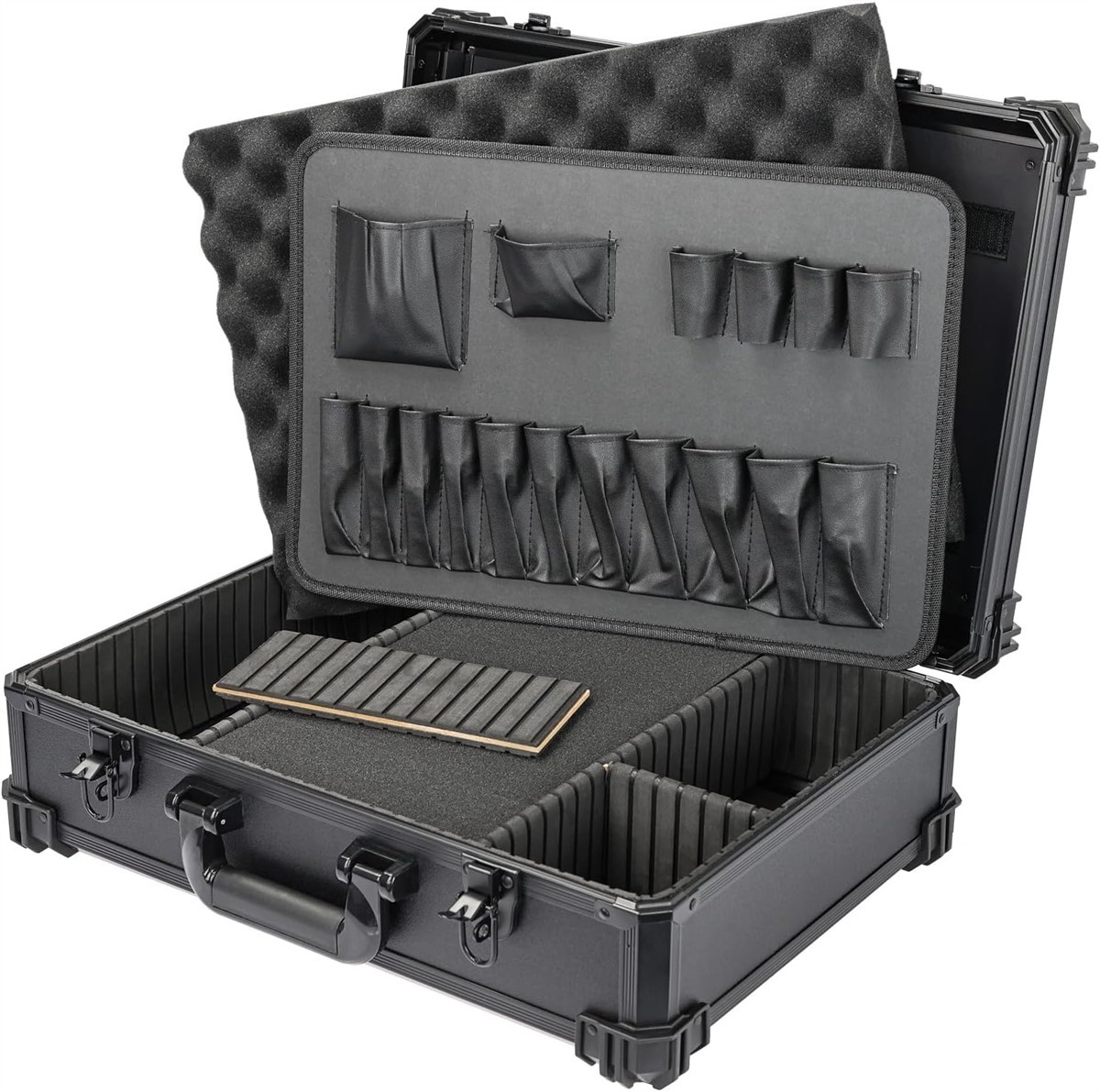 Transportkoffer, Hartschalenkoffer, Werkzeugtaschen, Schaumstoffeinlage, Schwarz