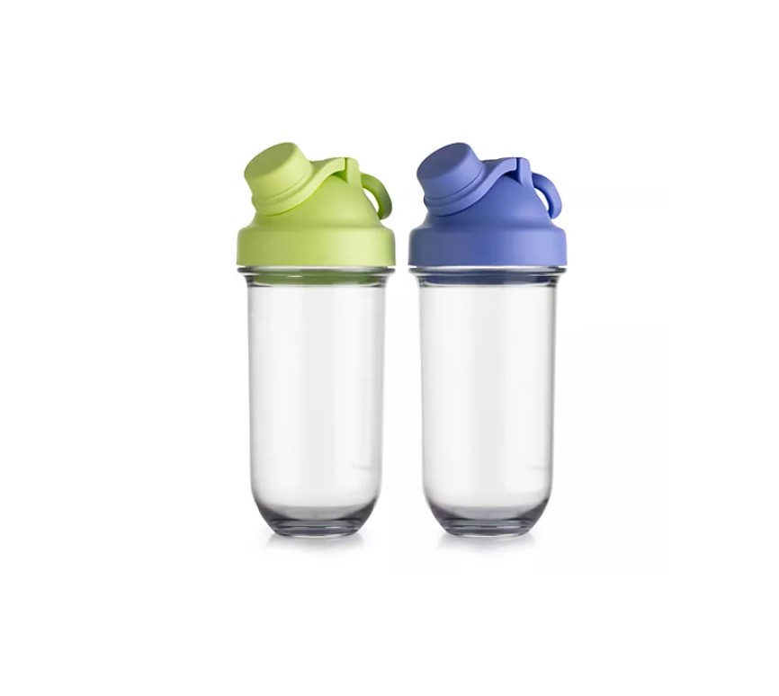 Trinkflasche, Glasflasche, Sportflasche, Doppelpack, Schraubdeckel