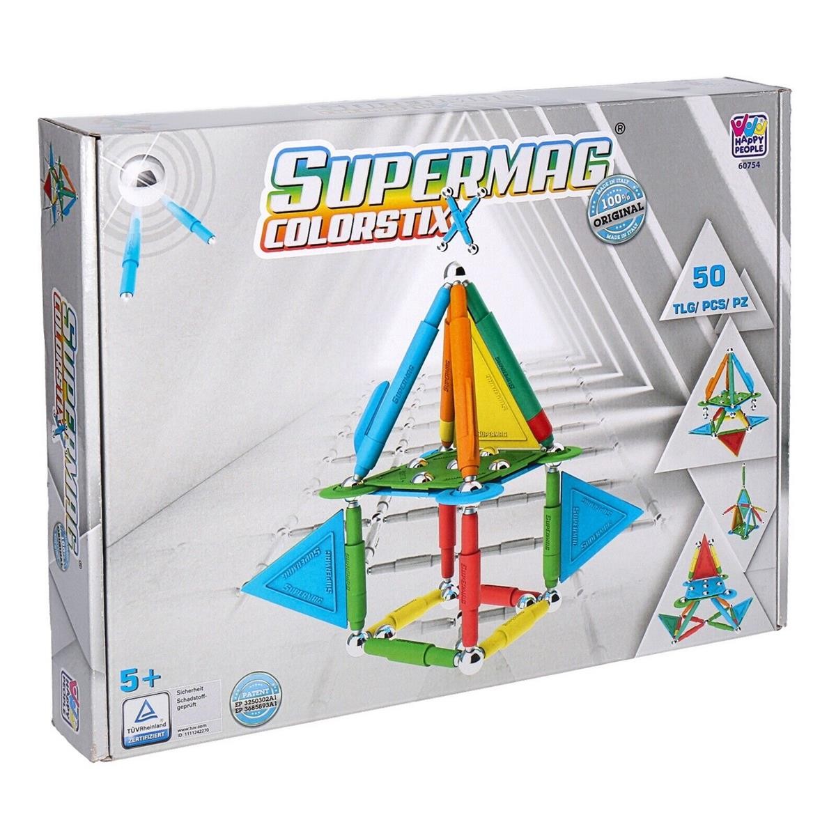 Konstruktionsspielzeug, Bausteine, Geometrische Formen, Farbenfroh, 50-teiliges Set
