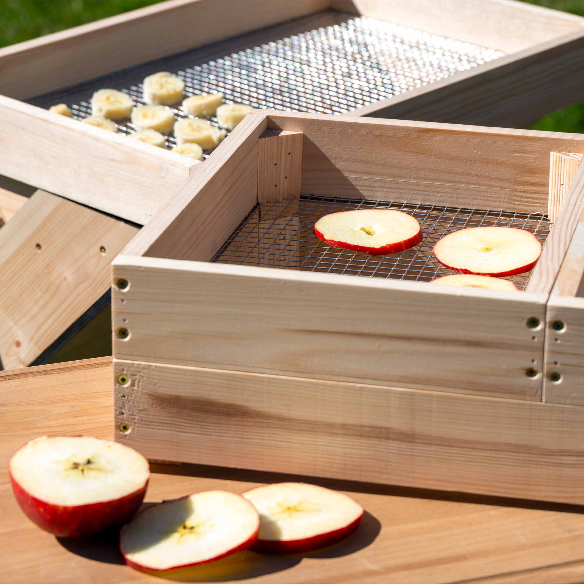 Dobar Solar-Trockner aus Holz Dörrschrank Lebenmitteltrockner Obsttrockner