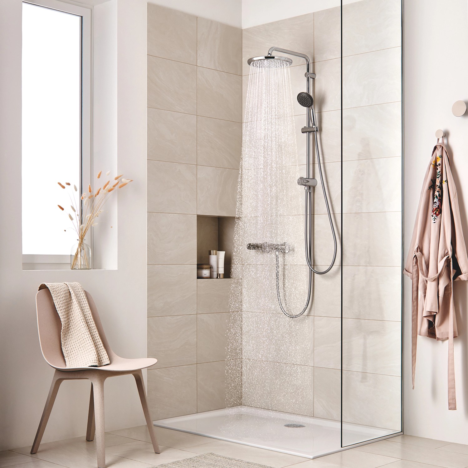 Grohe QuickFix Duschsystem Vitalio Start 250 mit Umstellung Wandmontage