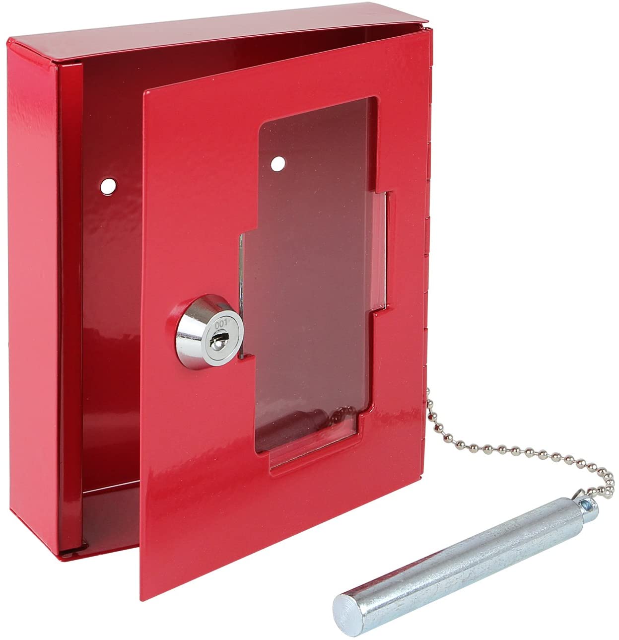 HMF Notschlüsselkasten rot mit Hammer