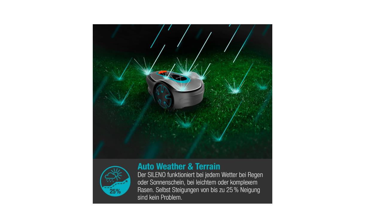 Gardena Mähroboter Sileno minimo 250 m² Gartenmähroboter Rasen mähen