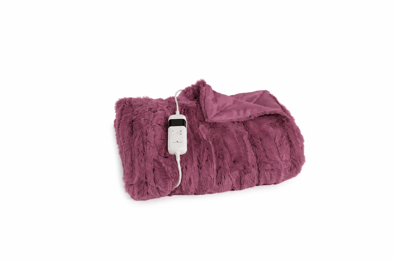 MONT CHALET Fellimitat Heizdecke strukturiert Mikrofaser-Abseite Wäremdecke Kuscheldecke mauve