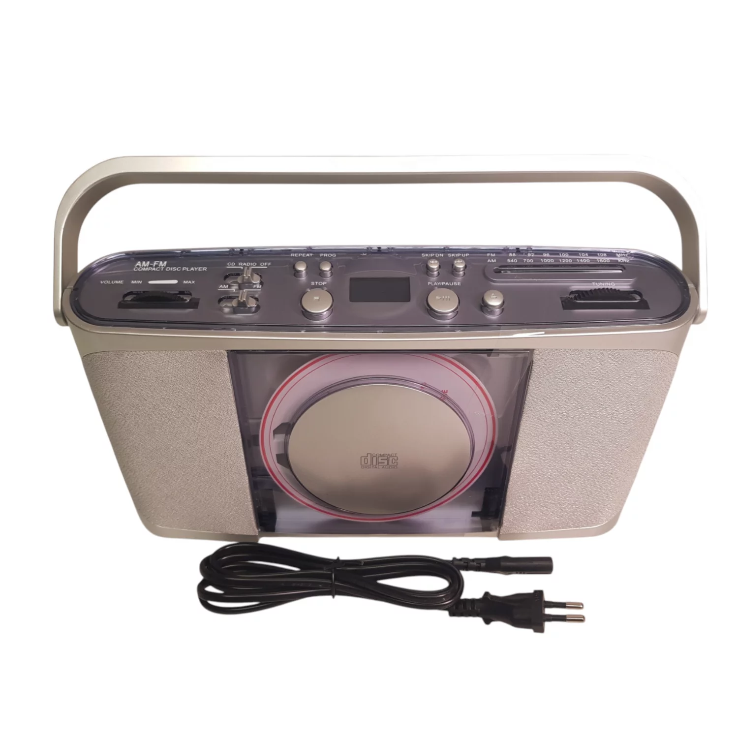 Tragbares Radio, CD-Player, Lautsprecher, Kompaktanlage, Netzadapter enthalten
