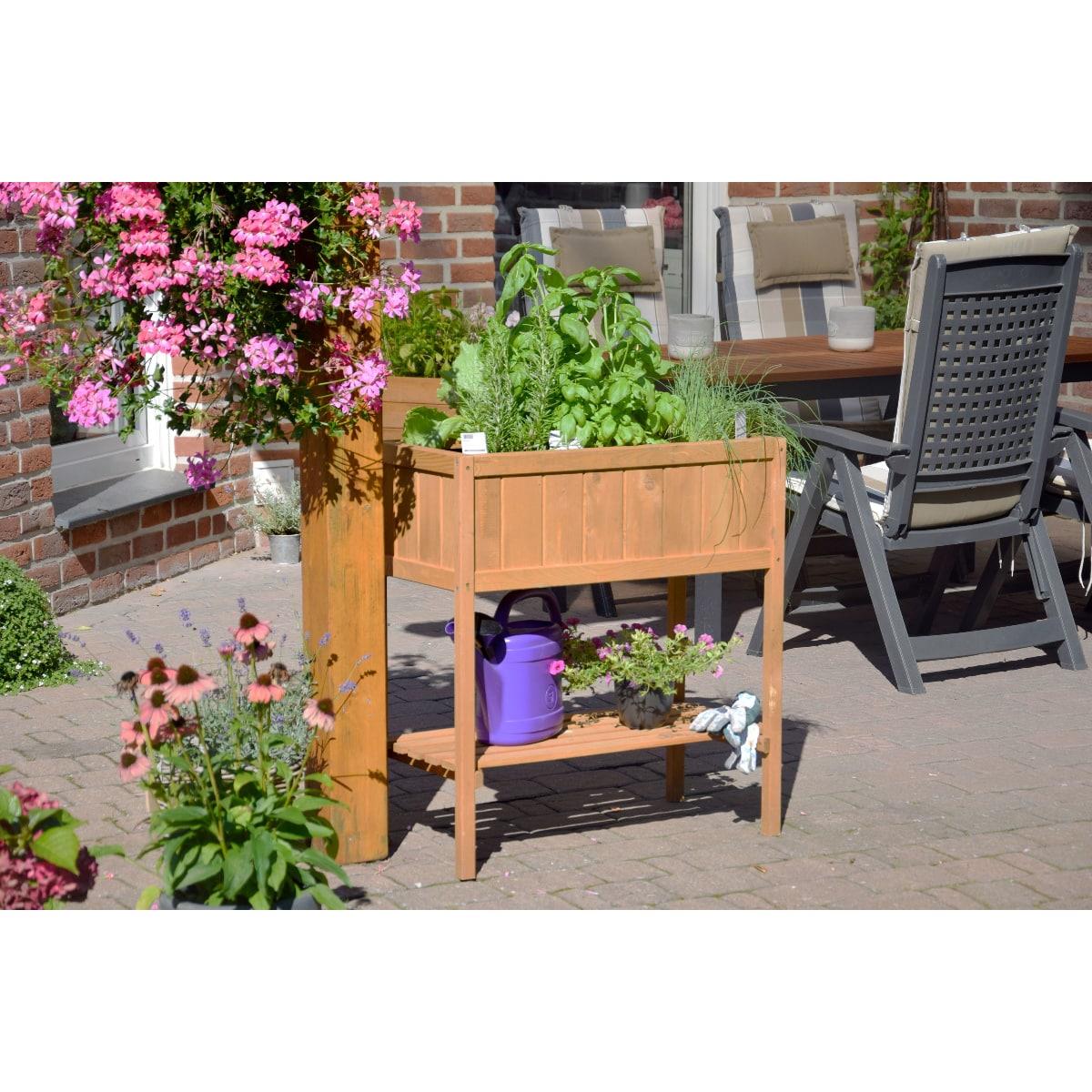Dobar Hochbeet mit Ablage Pflanzbeet