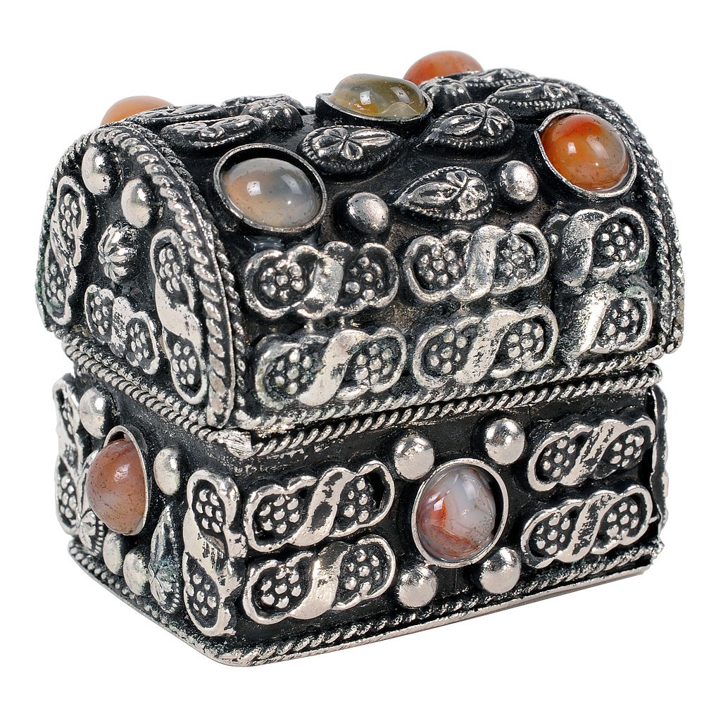 schmuck, klein, box, filigran, steinchen