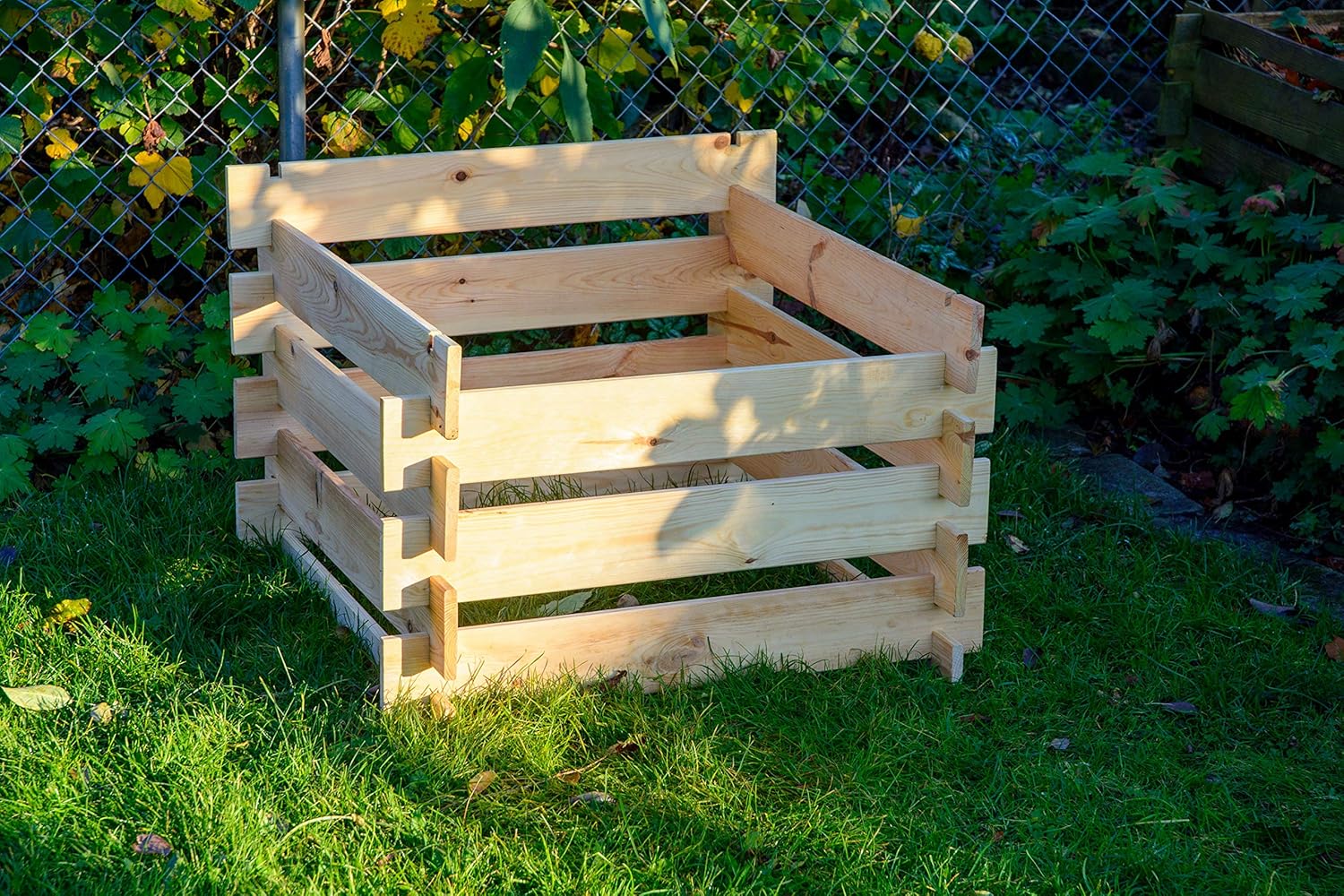Dobar Komposter Stecki Holz-Komposter mit Stecksystem Kompostbehälter Gartenkomposter 320L