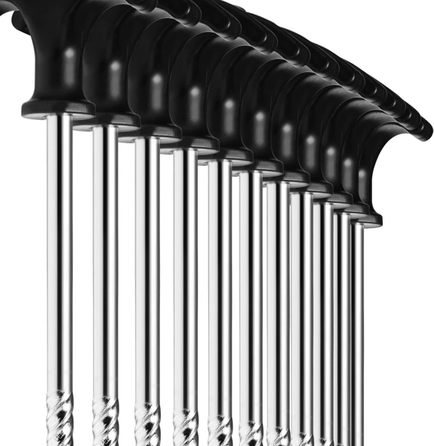 12x Zeltheringe 17cm Stahl Erdnägel mit Gewinde Camping Outdoor T-Griff