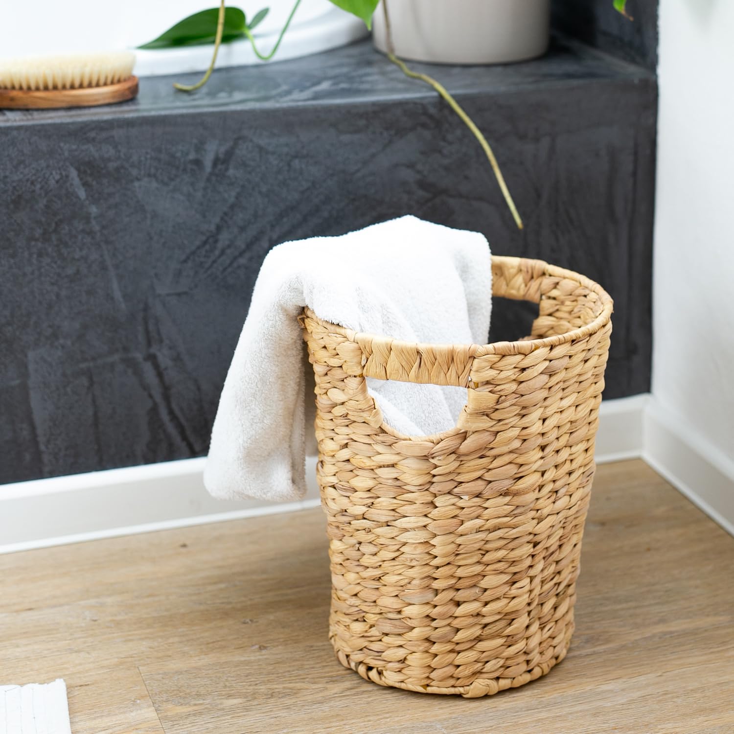 HMF Papierkorb Mülleimer Büro Wasserhyazinthe Pglanztopf Wäschesammler