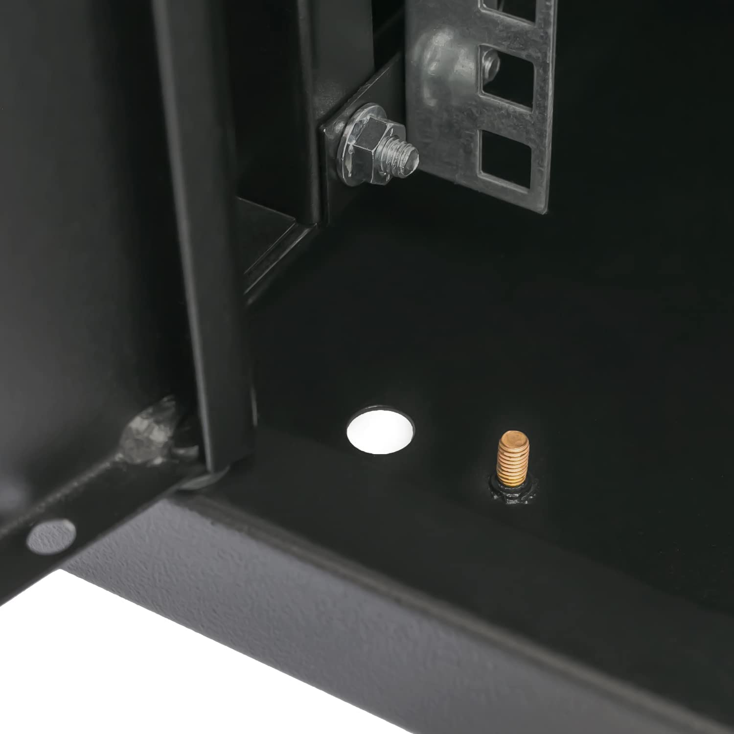 Netzwerkschrank 19 Zoll 9 HE schwarz - HMF Serverschrank für Netzwerktechnik
