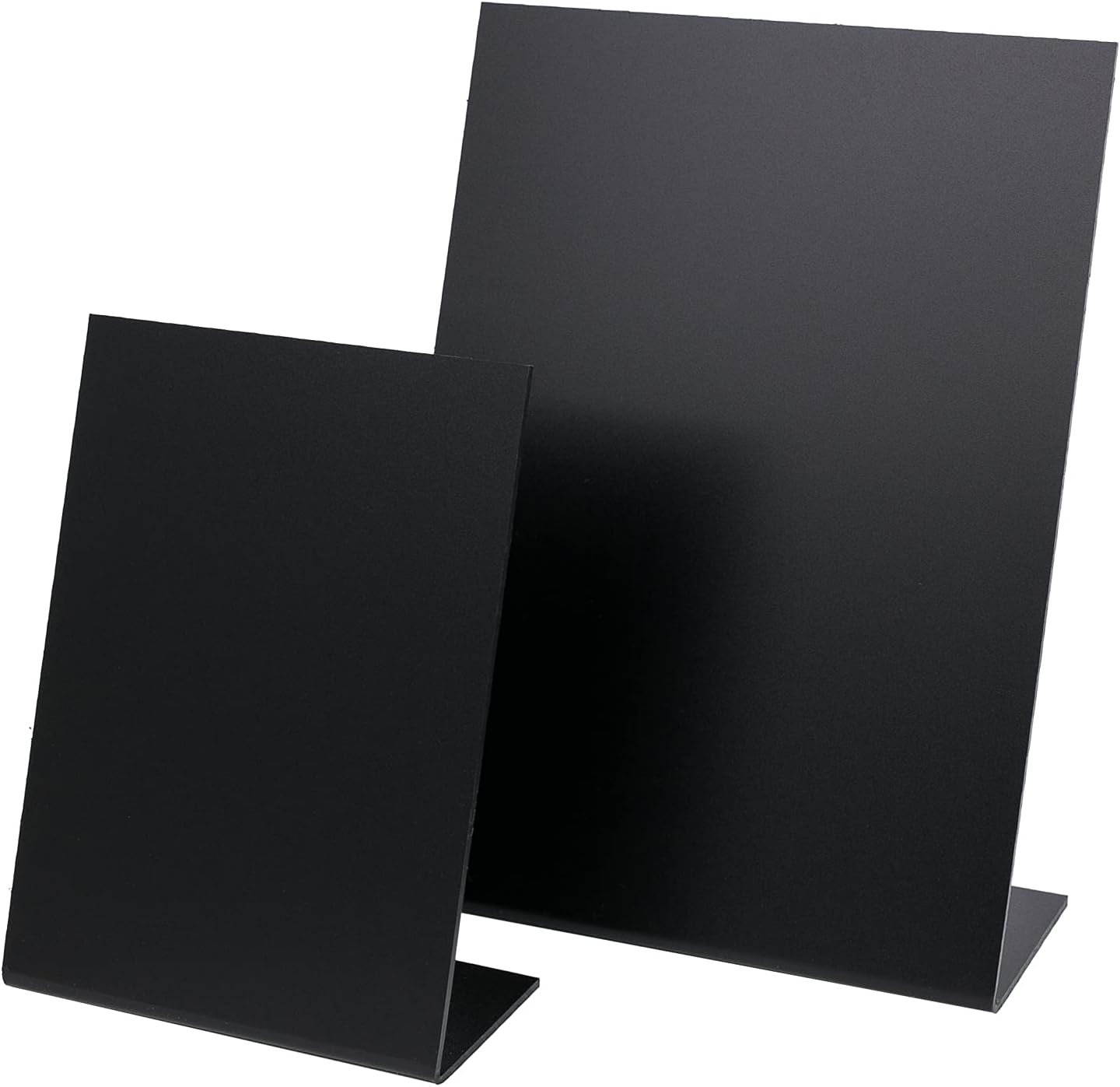 HMF Tischaufsteller Kreidetafel L-Aufsteller DIN A6 Schwarz