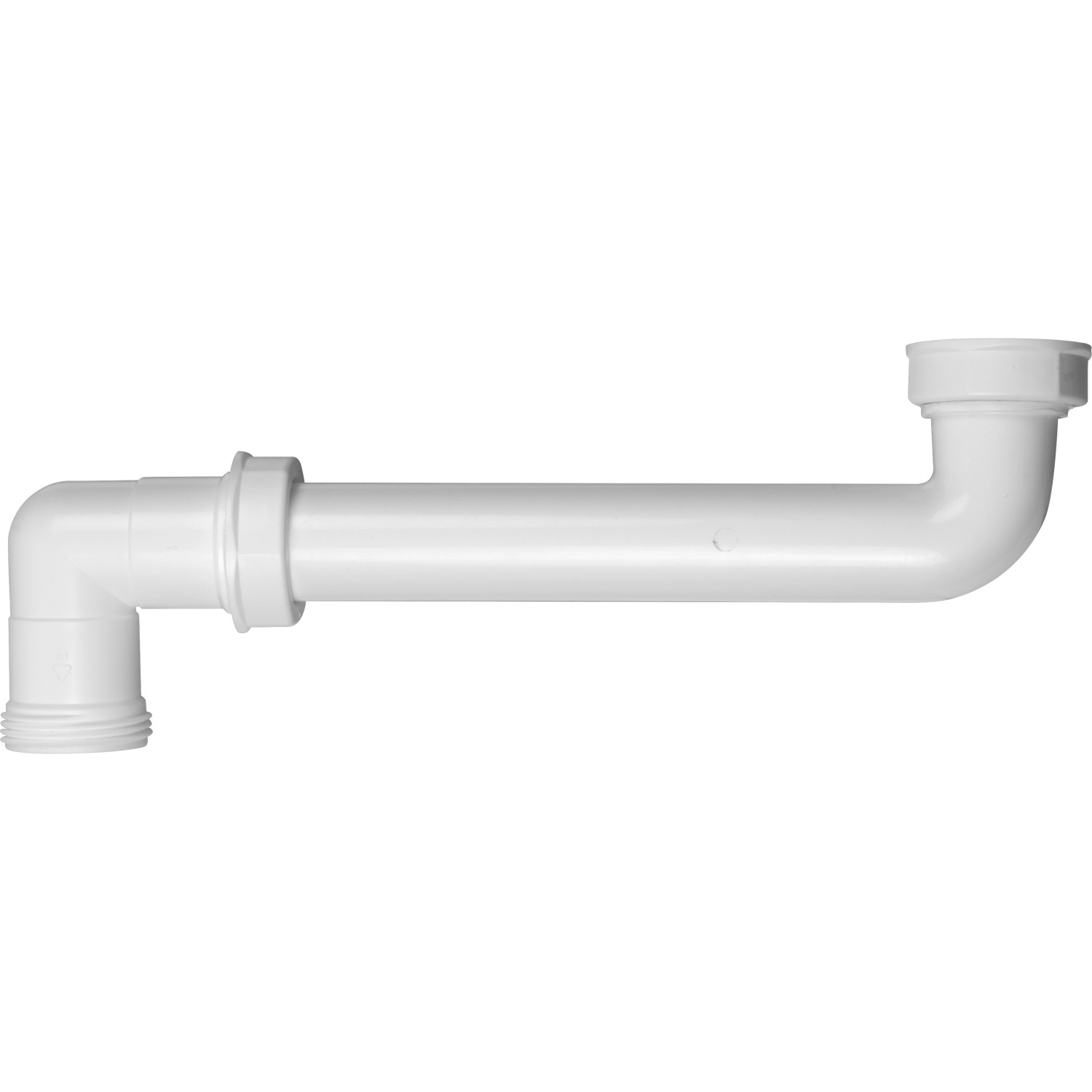 Waschtisch Raumsparablaufbogen 38,9 mm (G 1 1/4) Weiß