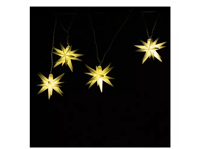 LUMIDA Xmas LED Lichterkette 8 Deko Sterne Fensterdeko Weihnachten