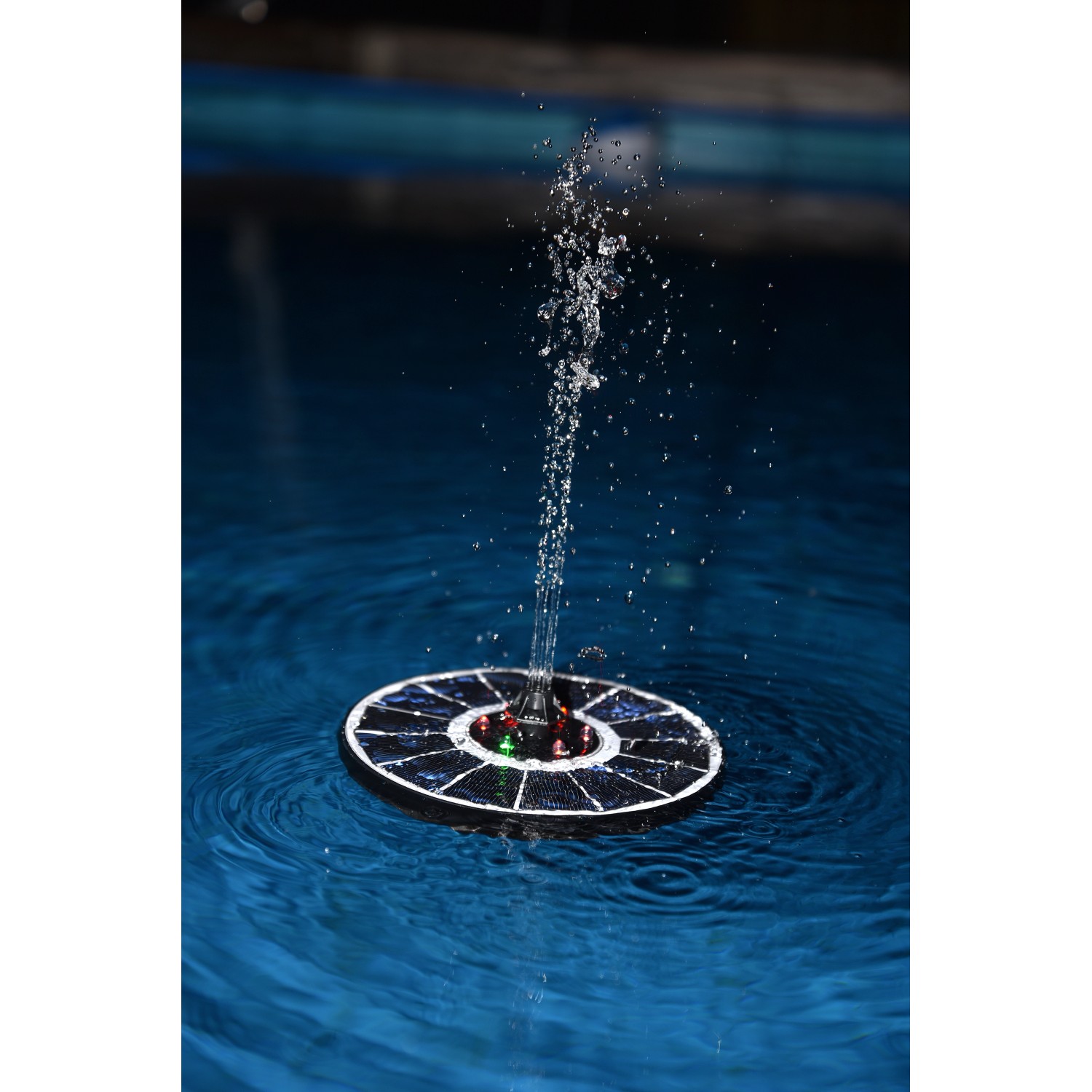Heissner Solar Teichpumpen Set Schwimmende Solar Insel inkl. LED Beleuchtung