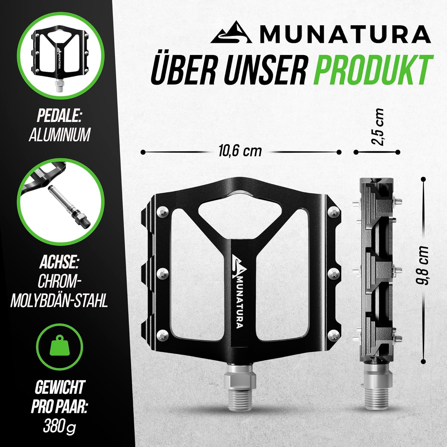 MUNATURA Fahrradpedale MTB Pedale Fahrrad Pedale Mountainbike