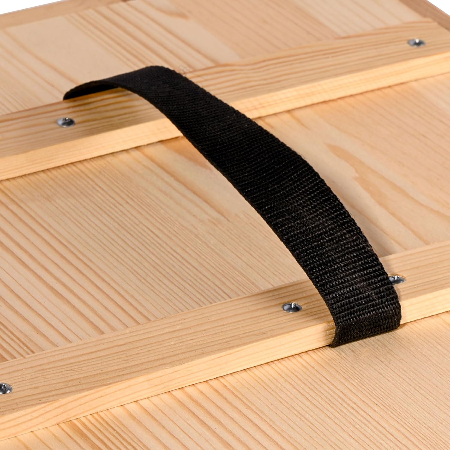 Dobar Luxus-Insektenhotels Wabentransportkiste aus Holz passend für ca. 10 Rähmchen - Transporter mit Deckel und Griff für die Imkerei 36,5 x 39,5 x 51 cm Natur