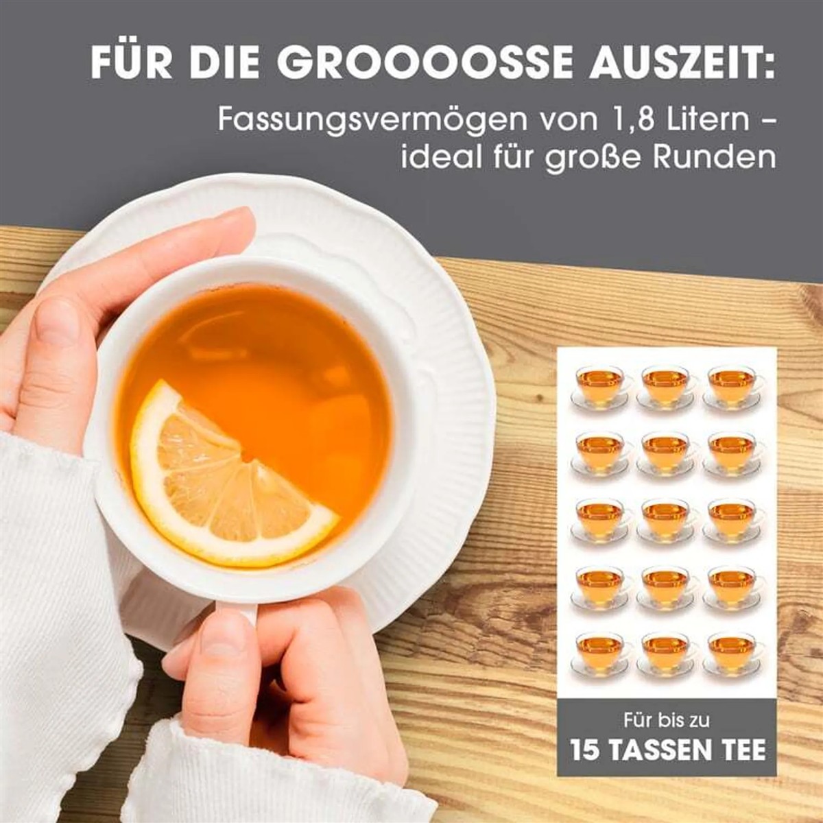GOURMETmaxx Wasserkocher - 1,8l - Edelstahl