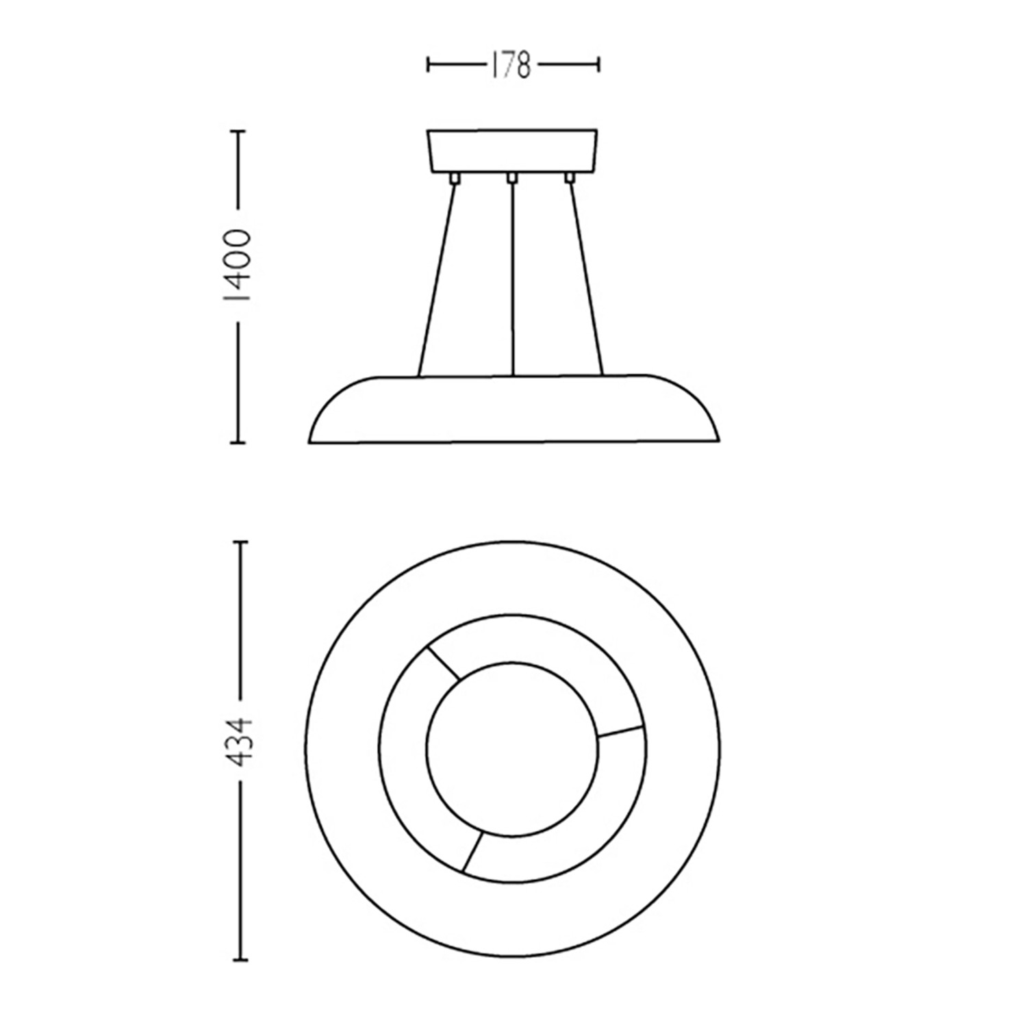 Philips Hue Pendelleuchte White Ambiance Amaze Weiß 2.750 lm inkl. Dimmer