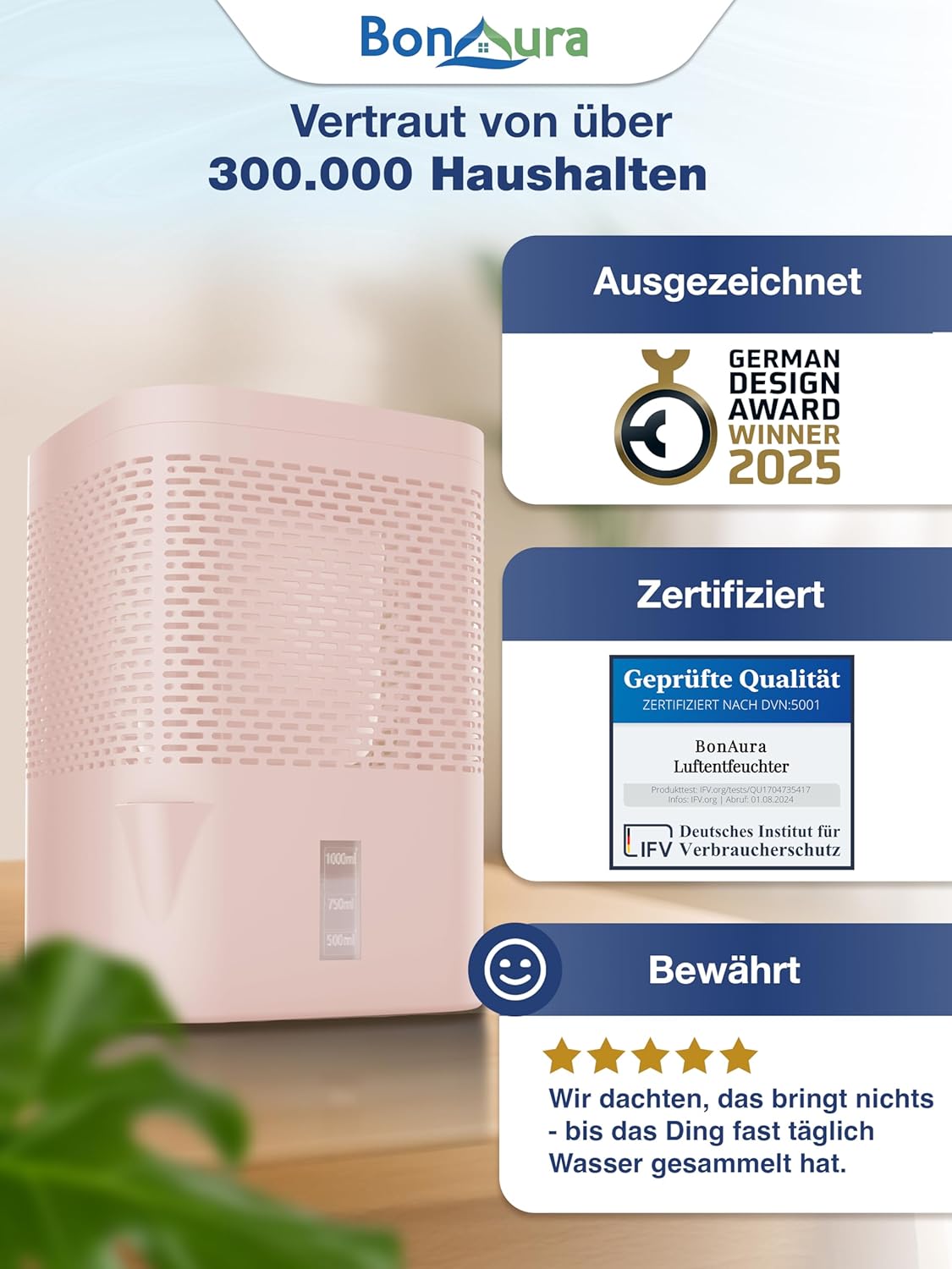 Luftbefeuchter, Raumluftbefeuchter, Pulverfreier Diffusor, Öffentlicher Bereich, Design-Preis 2025