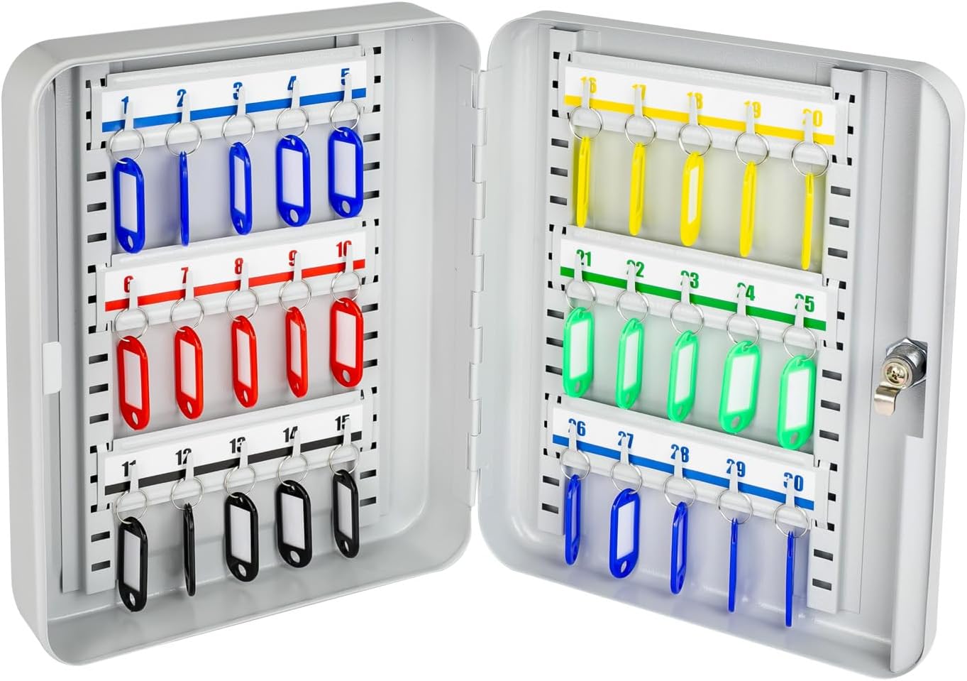 Schlüsselanhänger Set, Bunte Schlüsselanhänger, Schlüsselorganizer, Kunststoff-Schlüsselanhänger, Schlossbox Zubehör