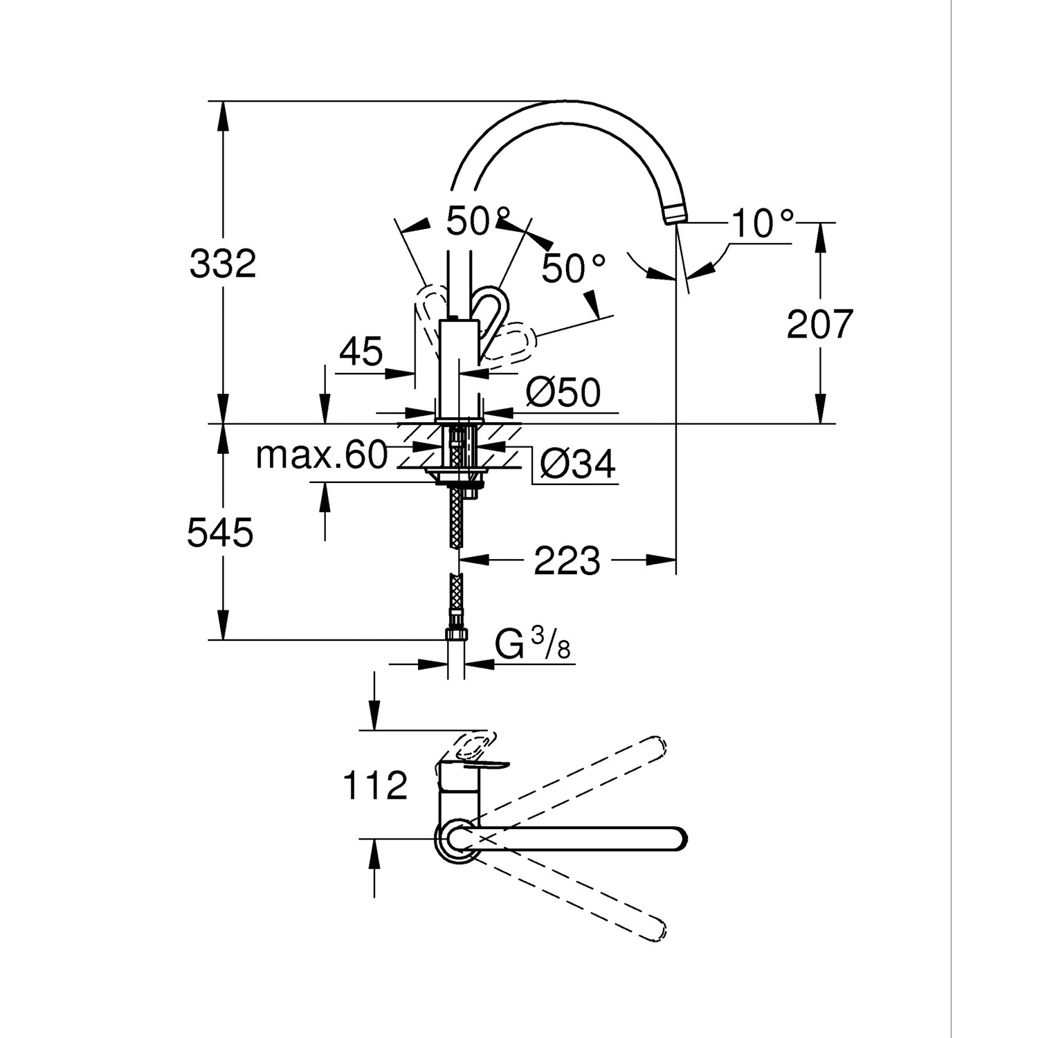 Grohe QuickFix Einhand Spültischarmatur Start Loop Supersteel