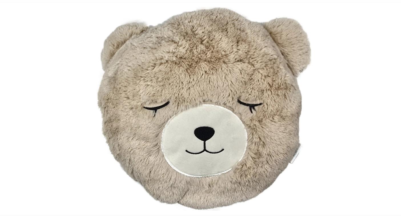Kinderkissen "Bär" - Kunstpelz - D28 cm