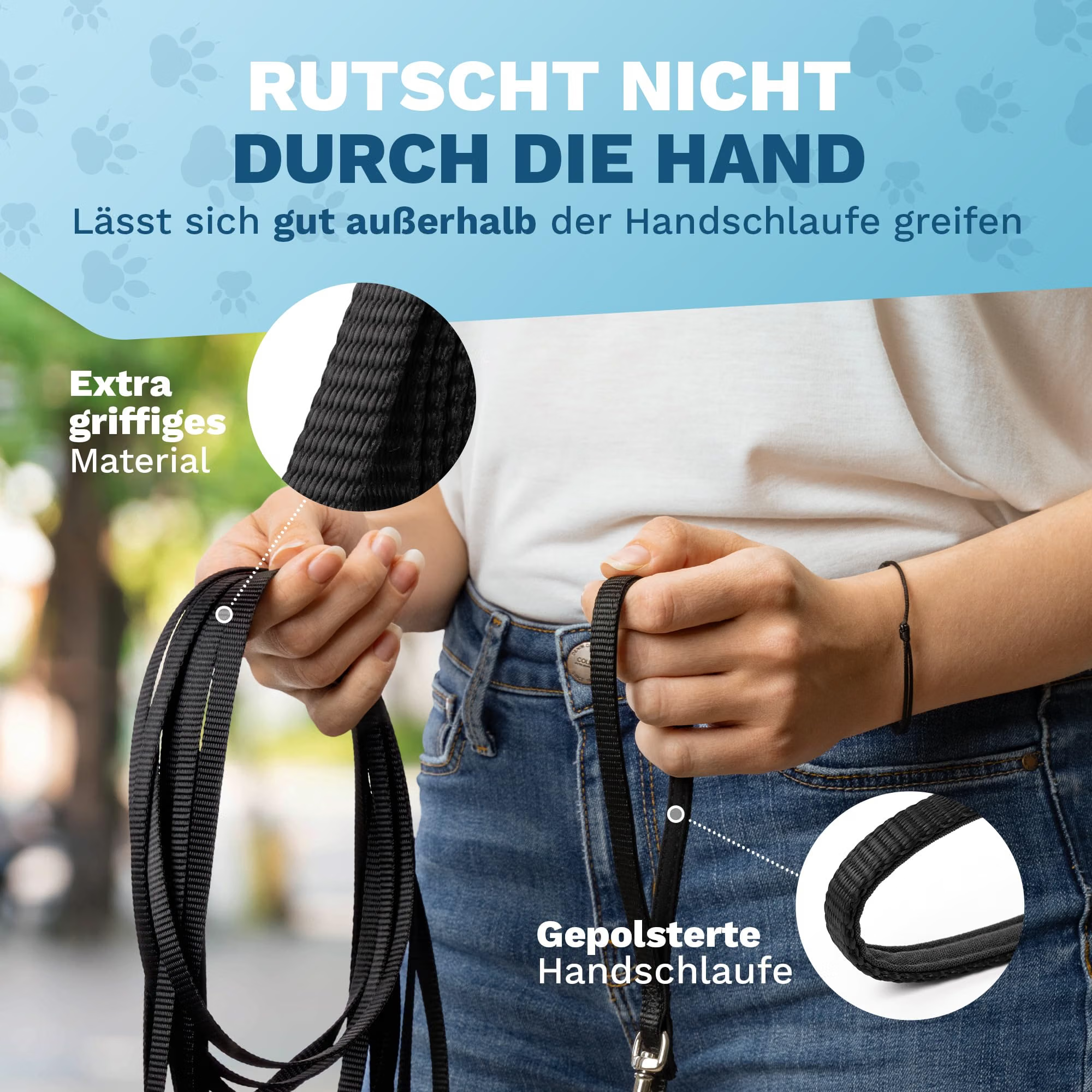 Hundehalsband, Stoffband, Gurtband, Nylonband, Schwarz