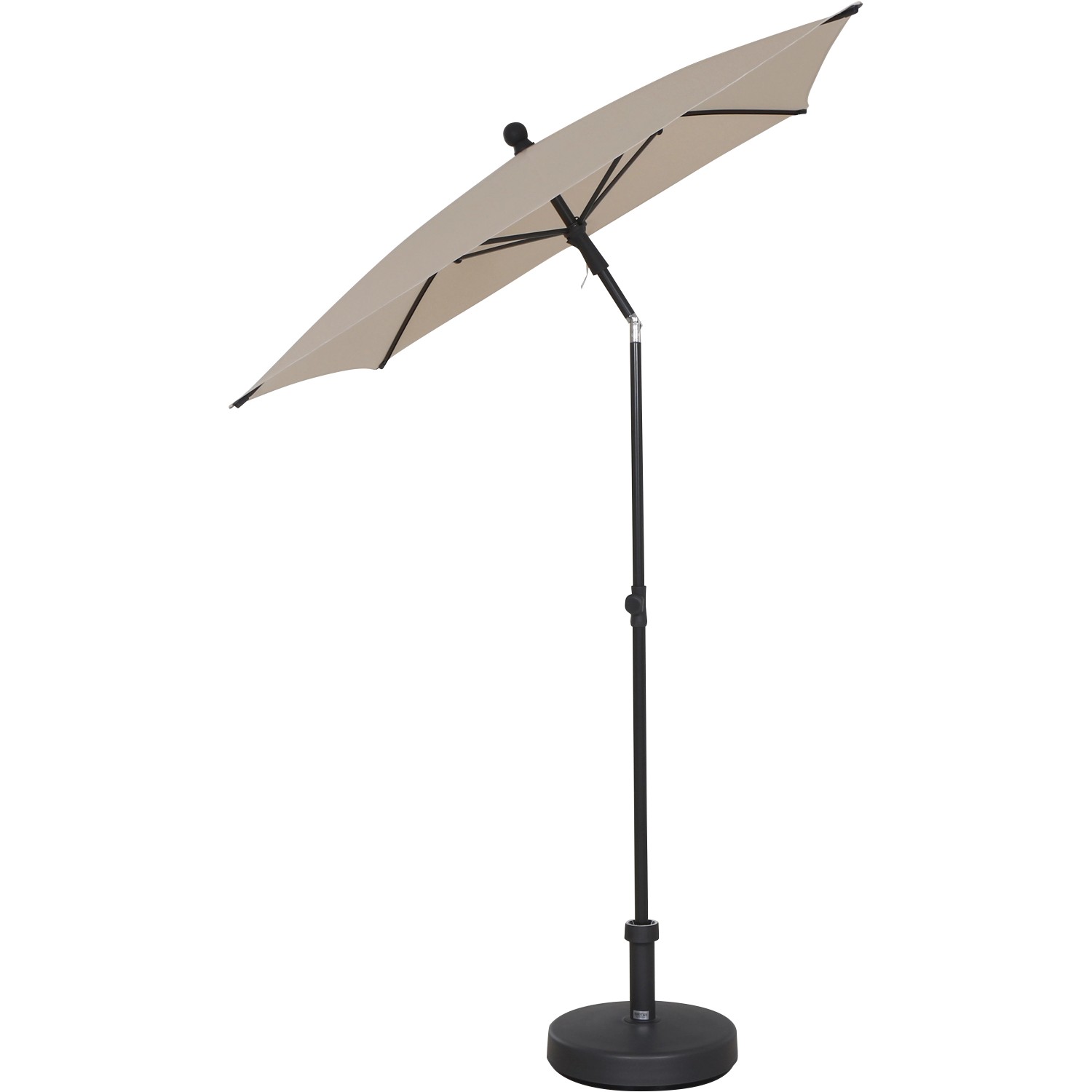 Siena Garden Marktschirm City 140 cm x 210 cm Natur mit Schieber