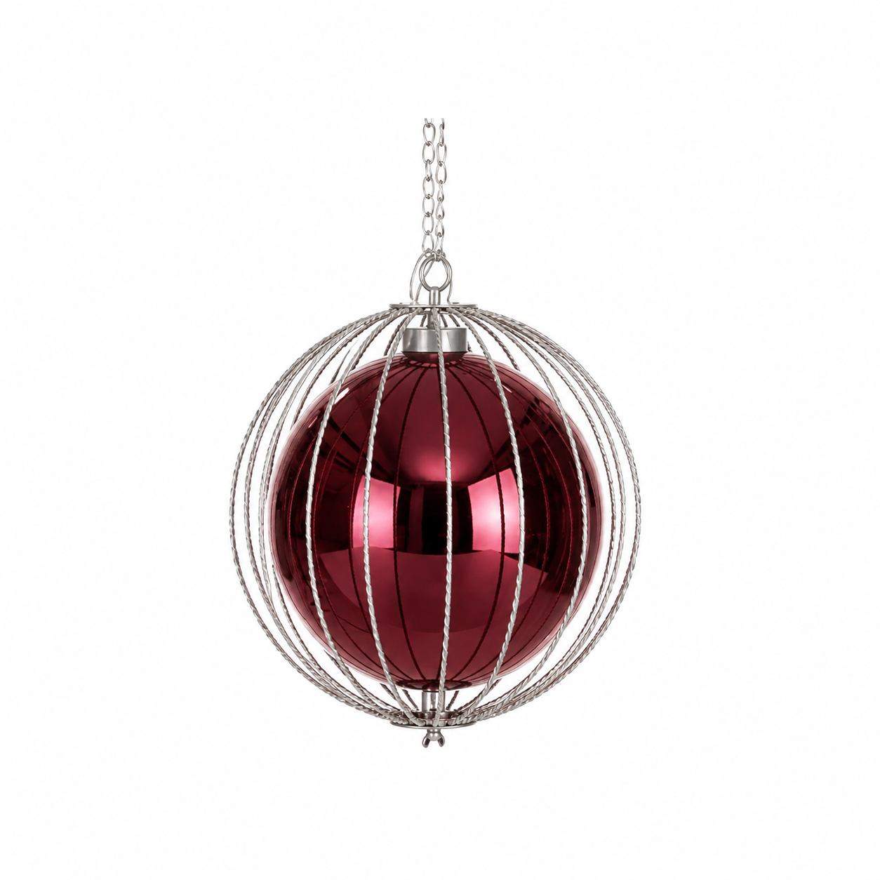 LUMIDA Xmas 2in1 Weihnachtskugel Dekokugel beleuchtet Weihnachten Hängekugel feige 20cm