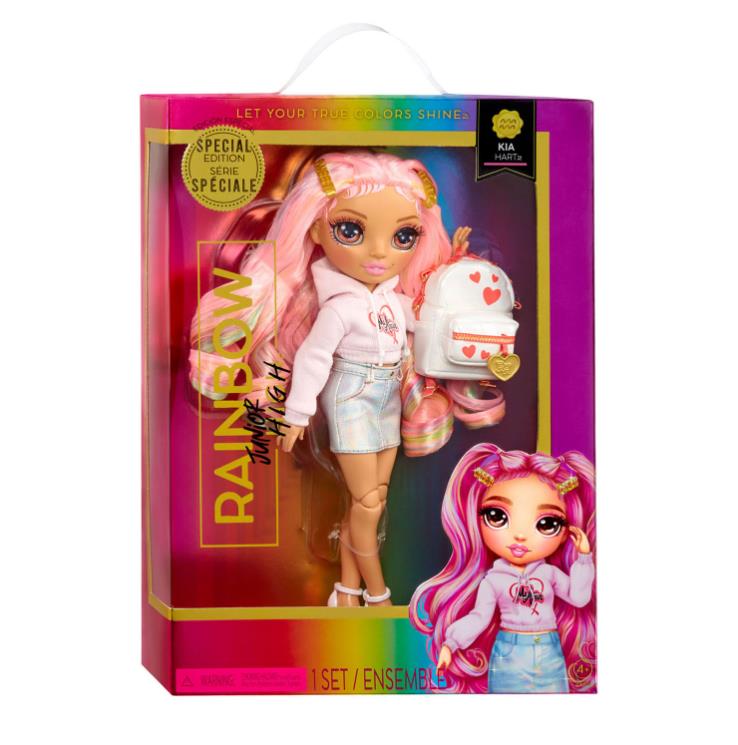 MGA 590781EUC Rainbow High Junior High SE pink Spielzeug Puppe