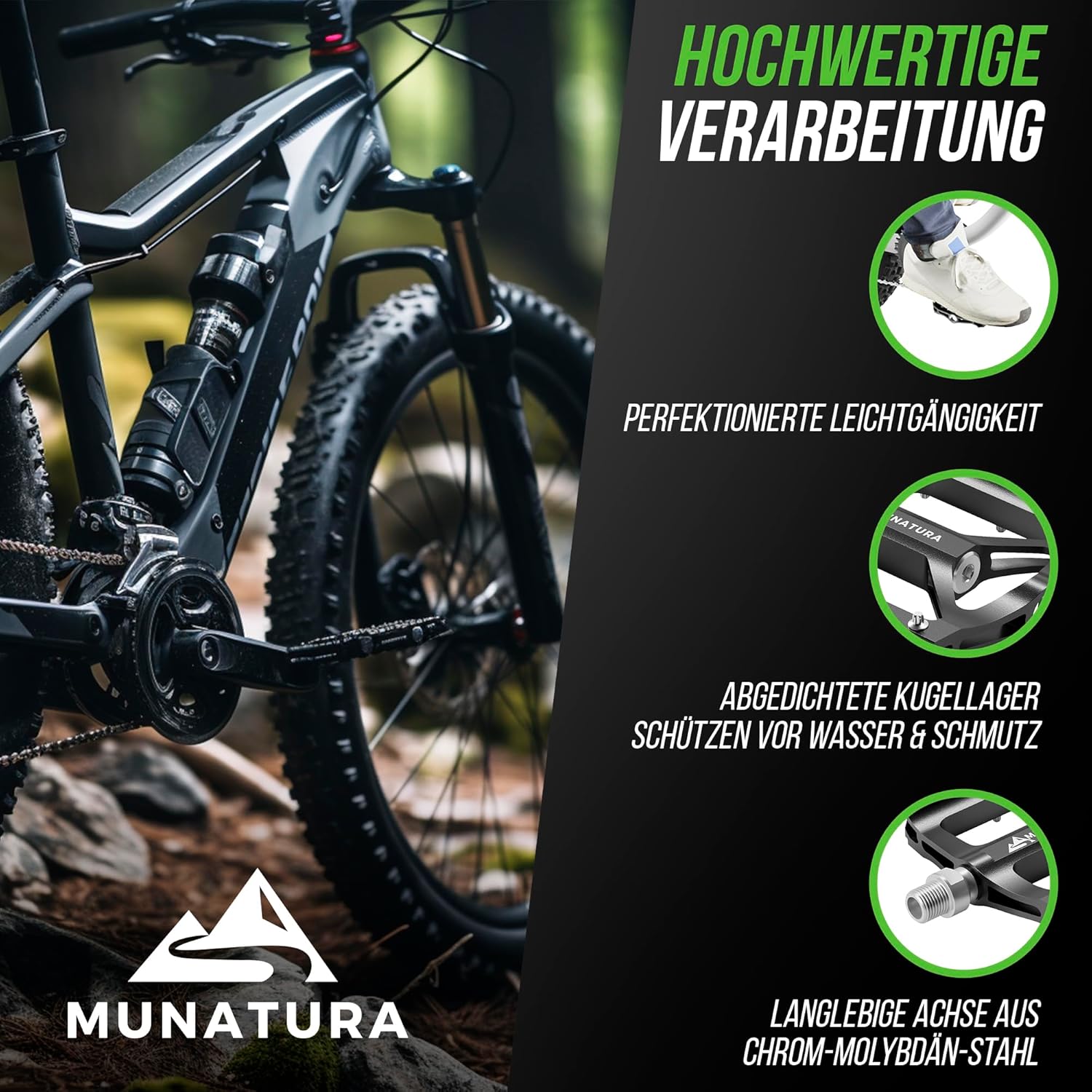 MUNATURA Fahrradpedale MTB Pedale Fahrrad Pedale Mountainbike