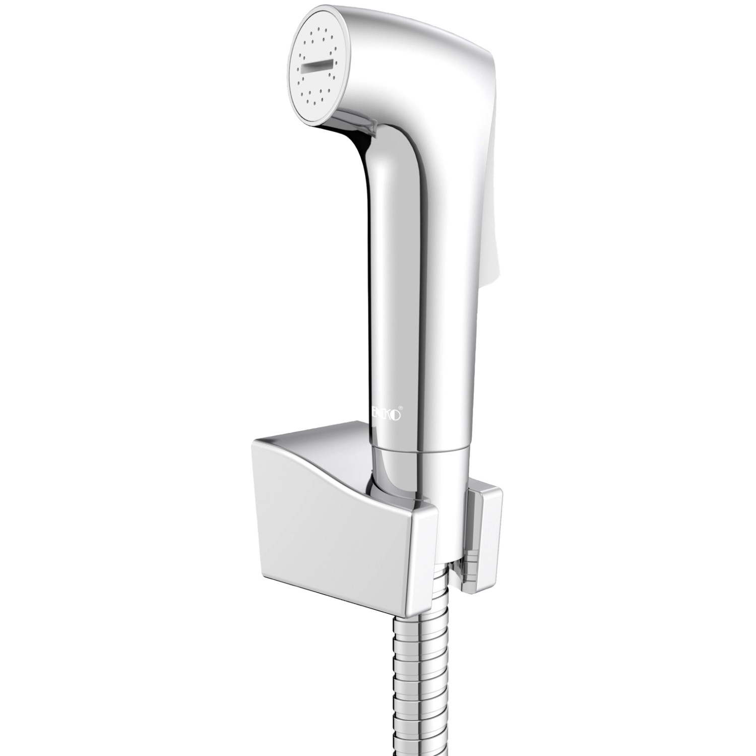Wenko Bidet Set Watersaving Kunststoff (ABS) 12 x 2.8 x 7 cm Chrom