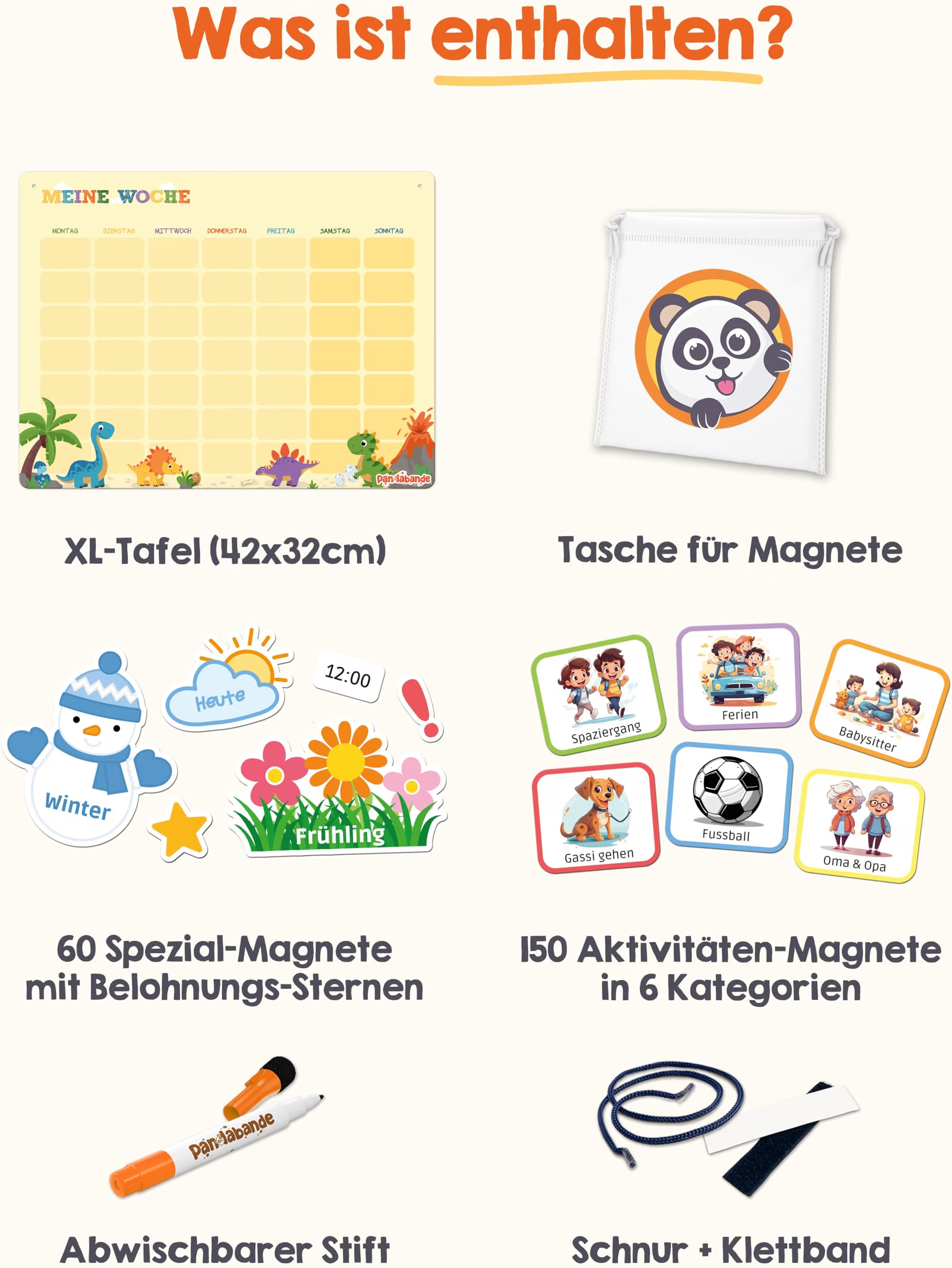 Tafel, Magnet, Schultafel, Magnetset, Sticker-Set