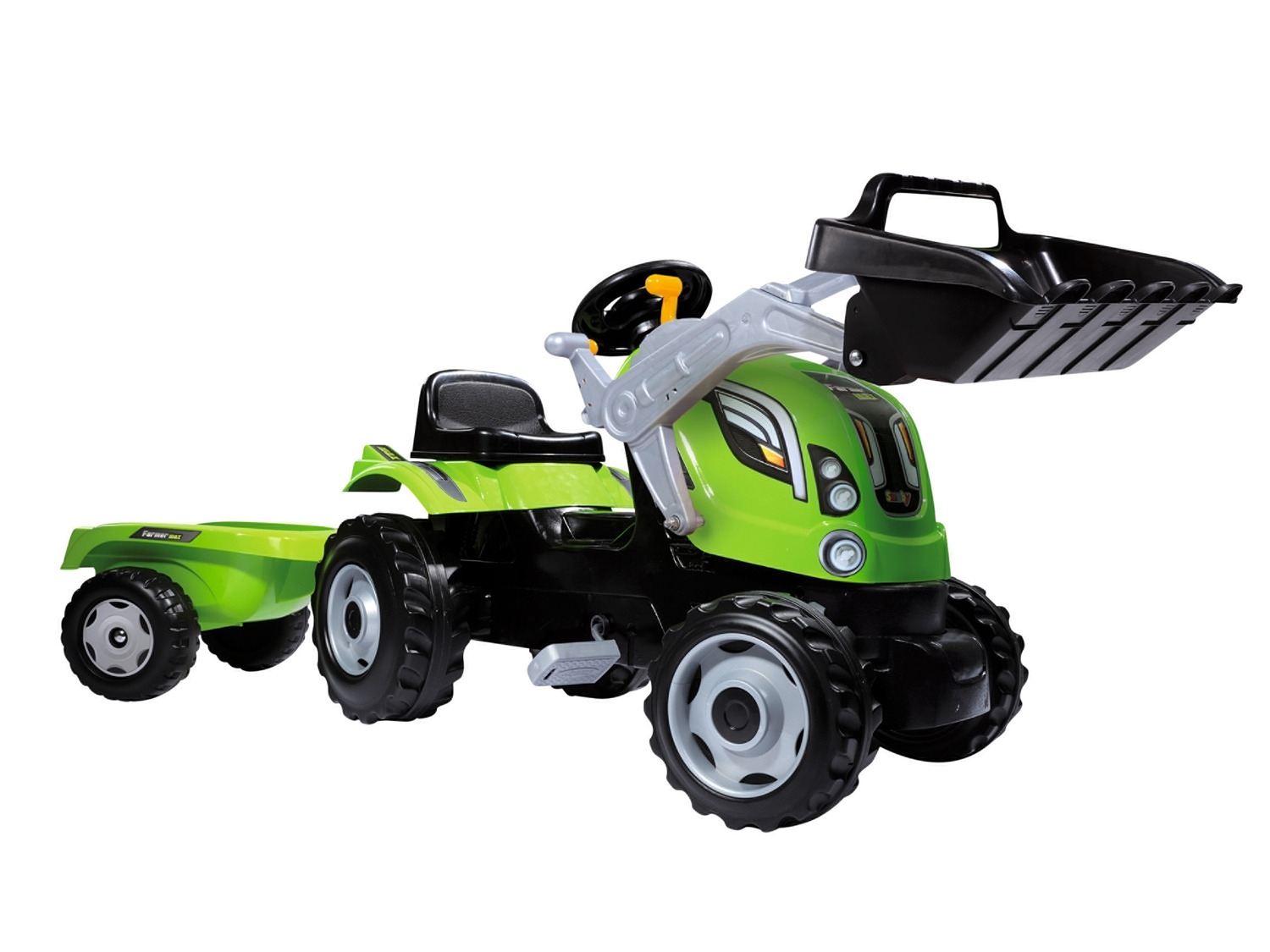 SMOBY Trettraktor Farmer Max mit Anhänger und Schaufellader