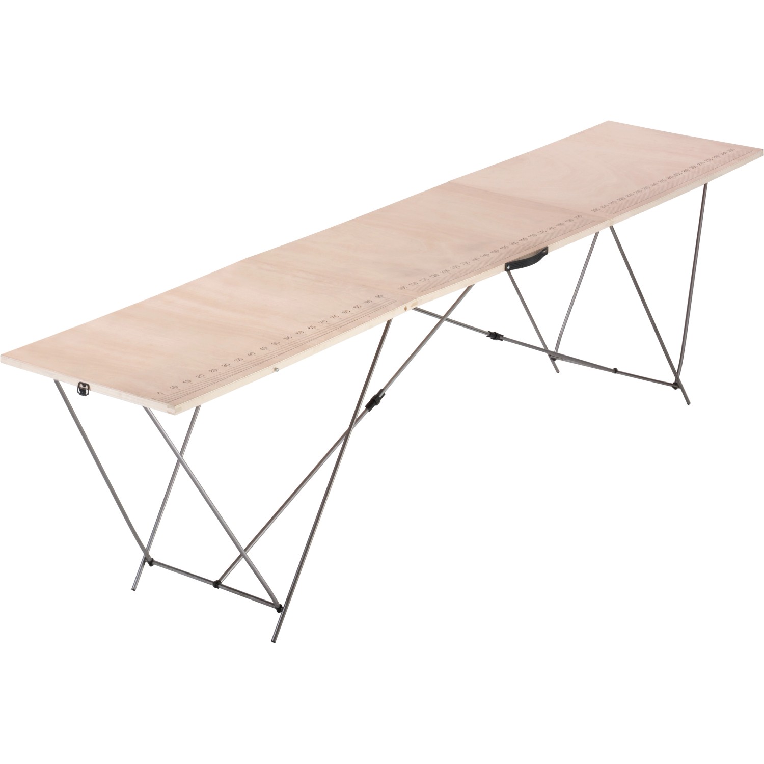 LUX Holz Tapeziertisch mit Stahl Gestell