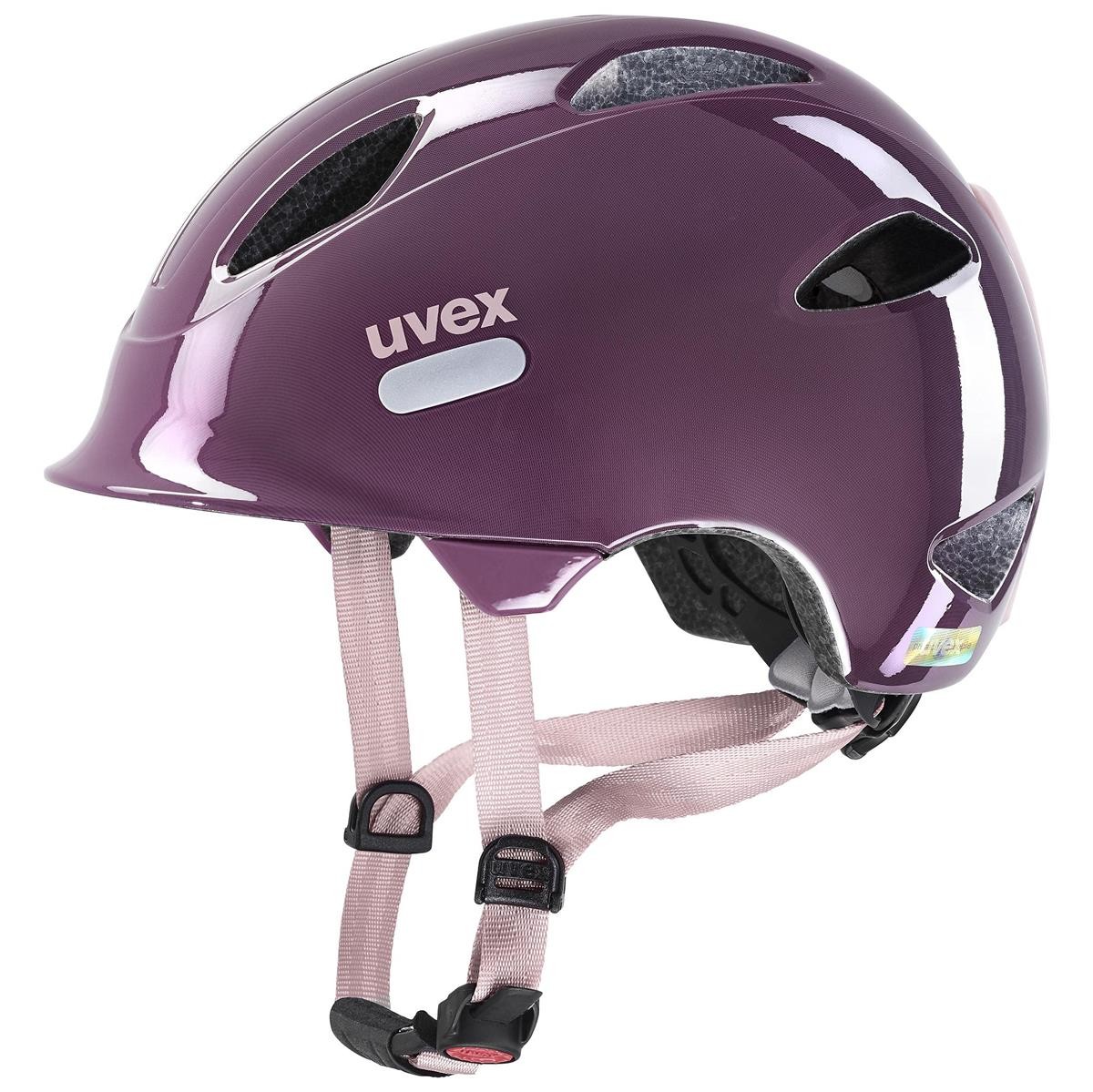 Kinderhelm, Schutzhelm, Violett, Helm mit Sichtfenster, Kinnriemen