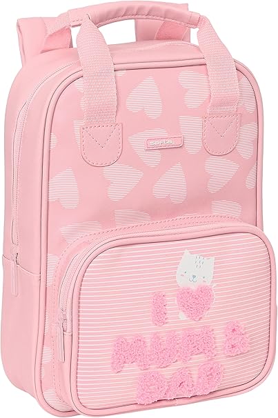 Safta Love Mum & Dad Kinderrucksack Kindergarten Rucksack Tasche rosa