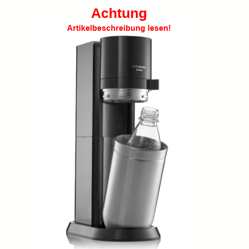 Wassersprudler, Kunststoffgehäuse, Schwarz, Flasche, Sprudelwasser