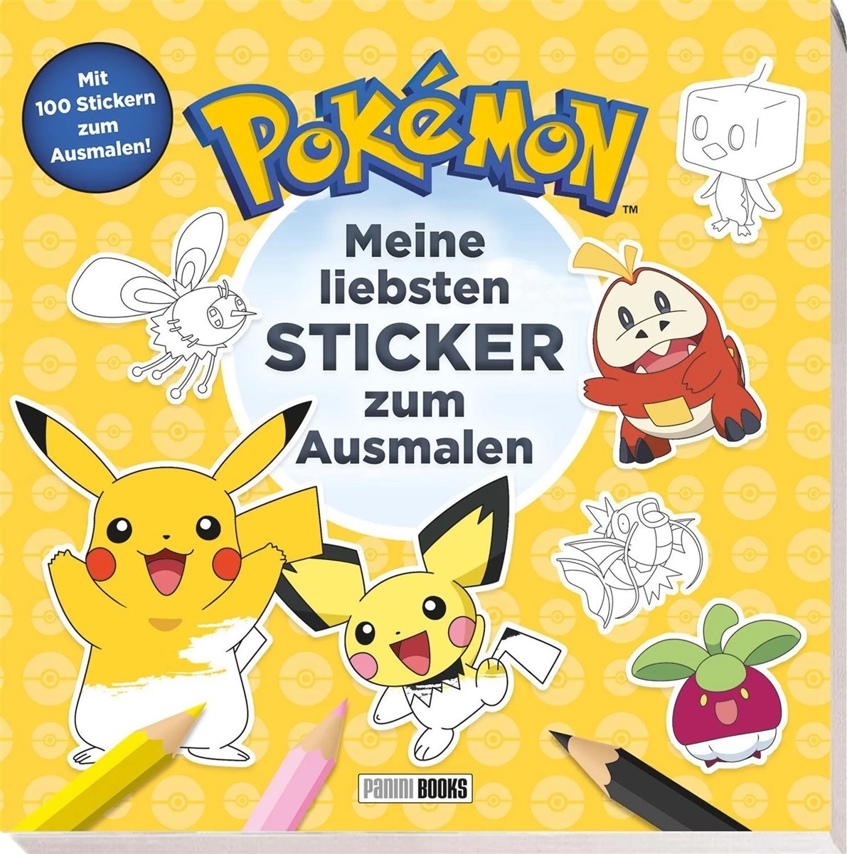 Stickerbuch, Pokémon, Ausmalbuch, Gelb, Charaktere