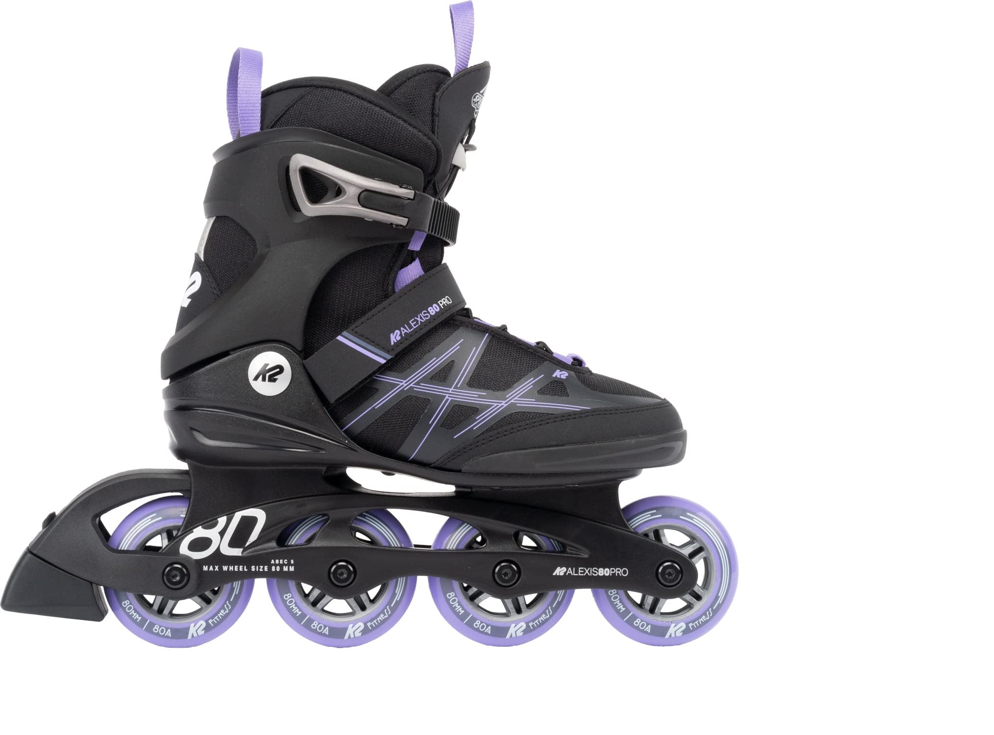 K2 Skates Damen Inline Skates ALEXIS 80 PRO black - lavendar Gr. 39,5