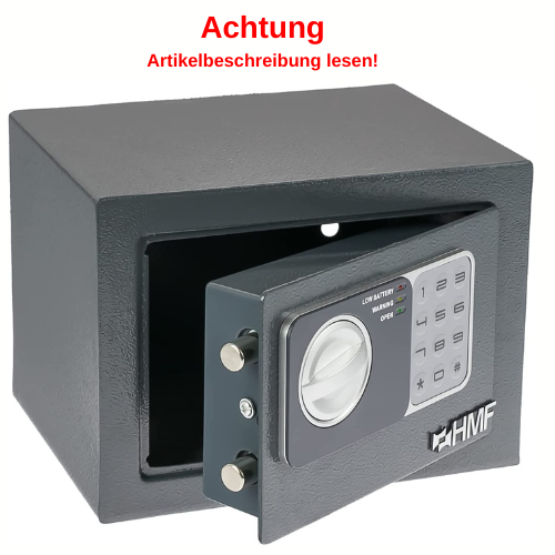 HMF Safe Tresor klein mit Zahlenschloss Möbeltresor #2717