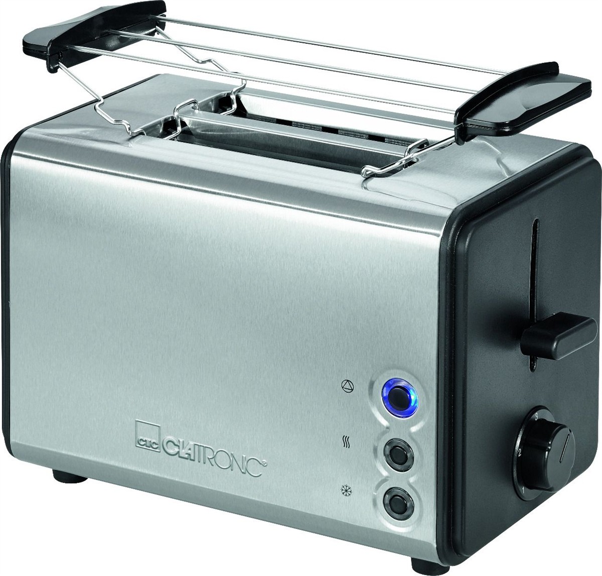 Toaster, Edelstahl, Zwei Scheiben, Bröschentablett?, Bedienelemente
