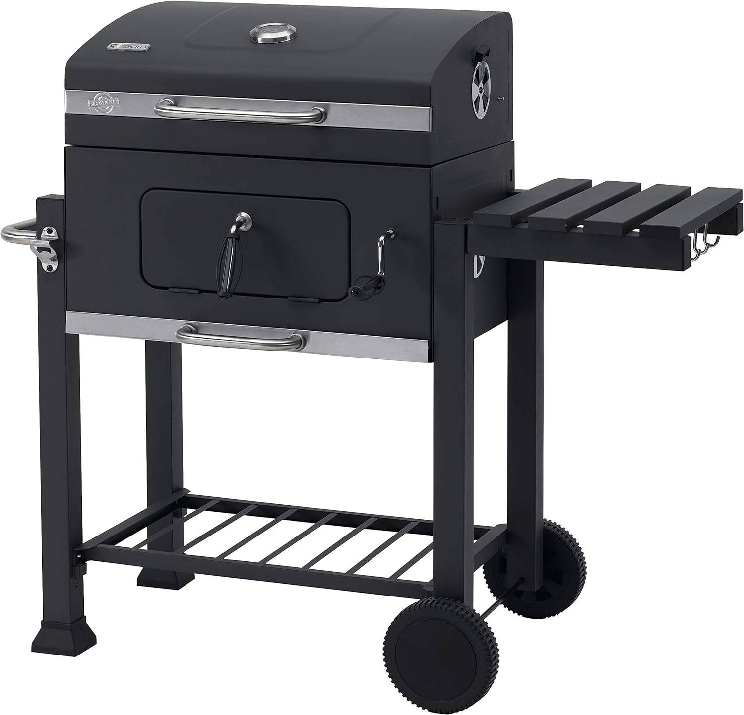tepro 11645 Toronto Click Holzkohlegrill Grillwagen mit Deckel und Thermometer Holzkohle Grill