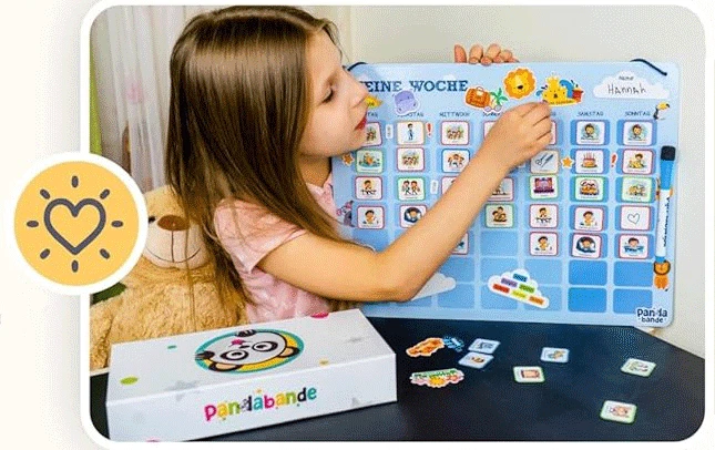Kartenpuzzle, Lernboard, Bildkarten, Tagesplan, Puzzlespiel