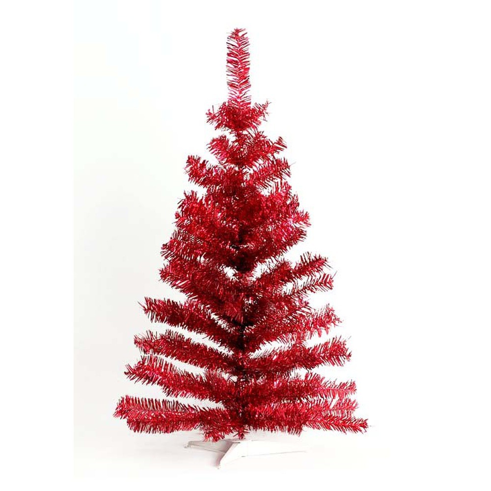 Künstlicher Weihnachtsbaum, rote Tanne, Mini-Tannenbaum, Christbaum, Weihnachtsdekoration