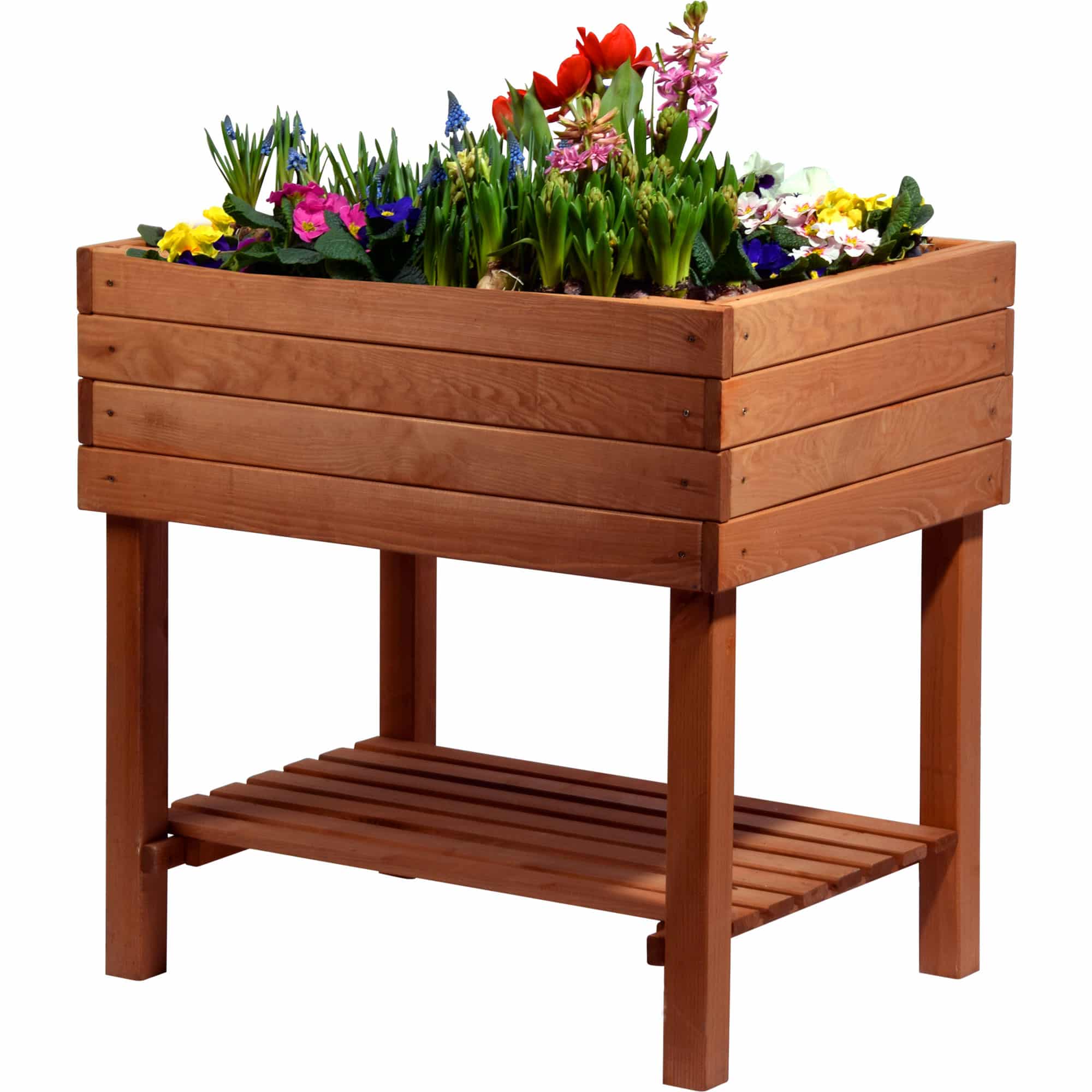 Dobar Hochbeet mit Ablage & inkl. Pflanzfolie D308