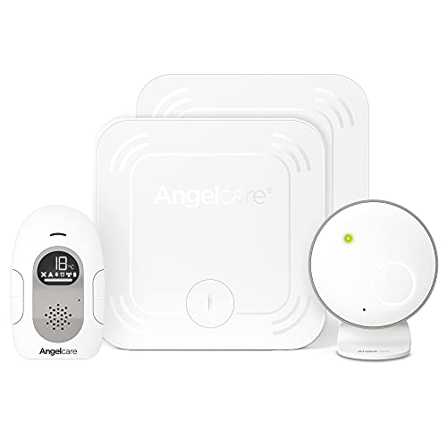 Angelcare SmartSensor Pro 2, 2-in-1 Überwachung: Audio + Bewegung mit Wireless Sensormatten, Raumtemperaturanzeige