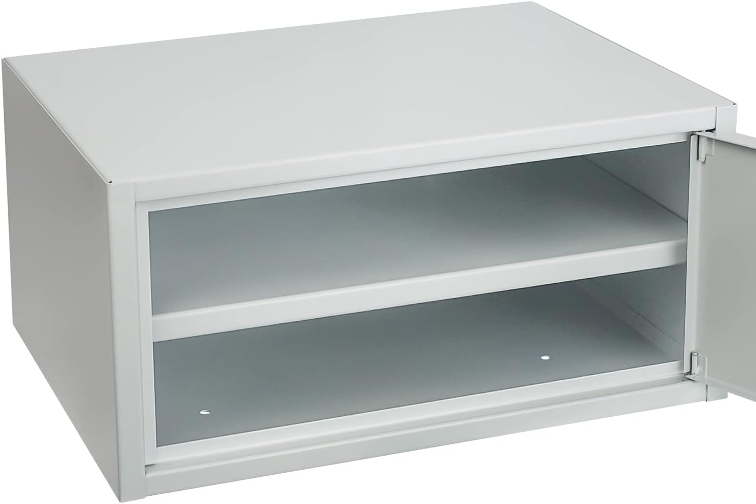 HMF Schließfach für Wertsachen Spind Metall grau
